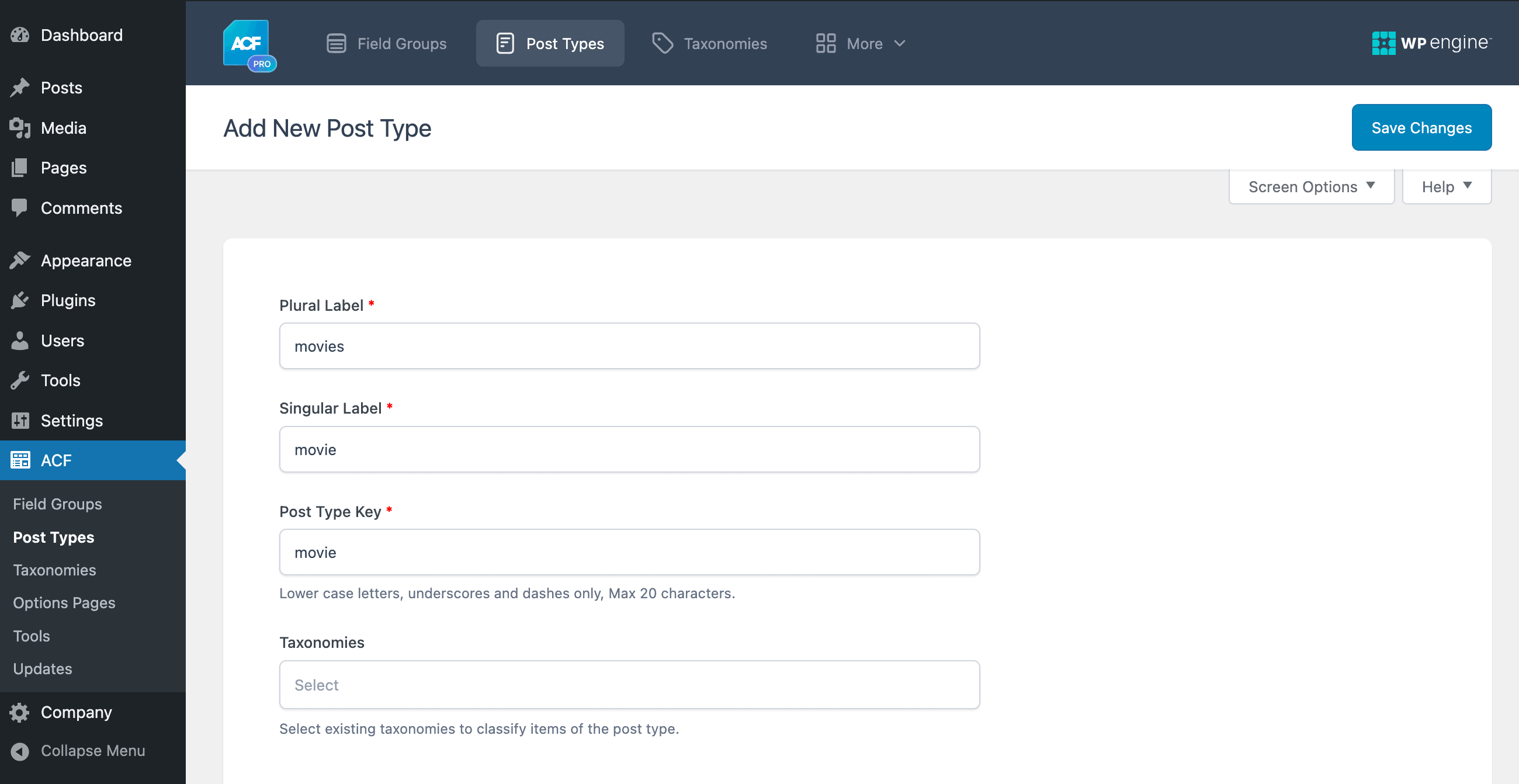 Create Custom Post Types Using ACF