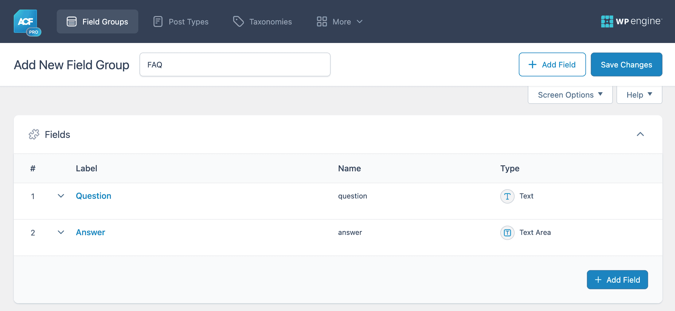 Create Custom Field in ACF