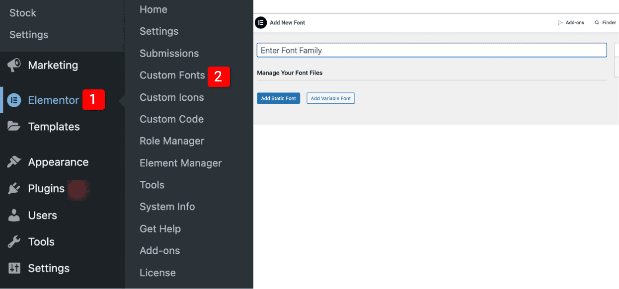 Add Custom Font in Elementor