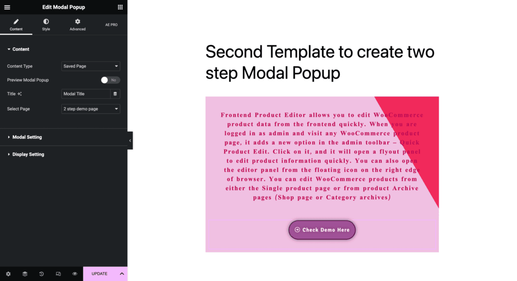 Create Two Step Modal Popup Effectively? - Elementor Addons