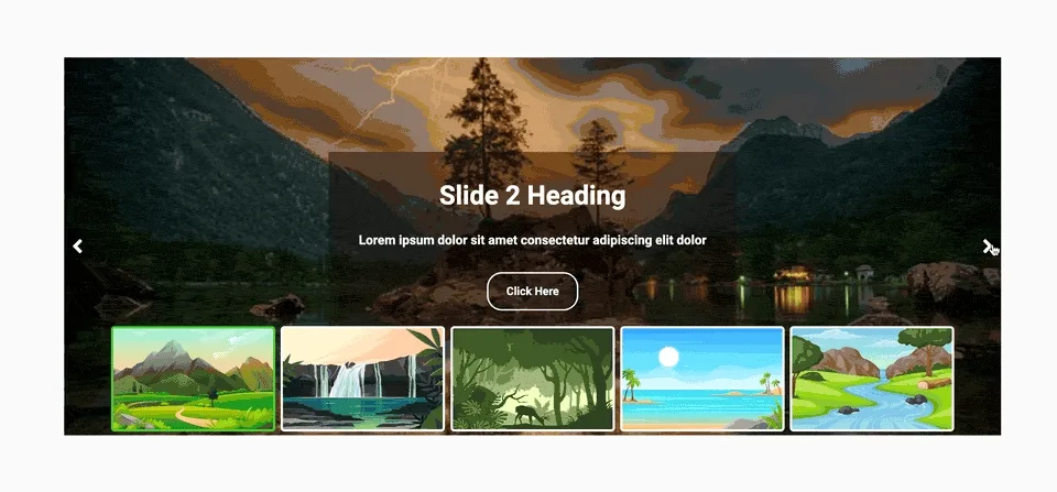 Thumbnail Slider: Design Demo